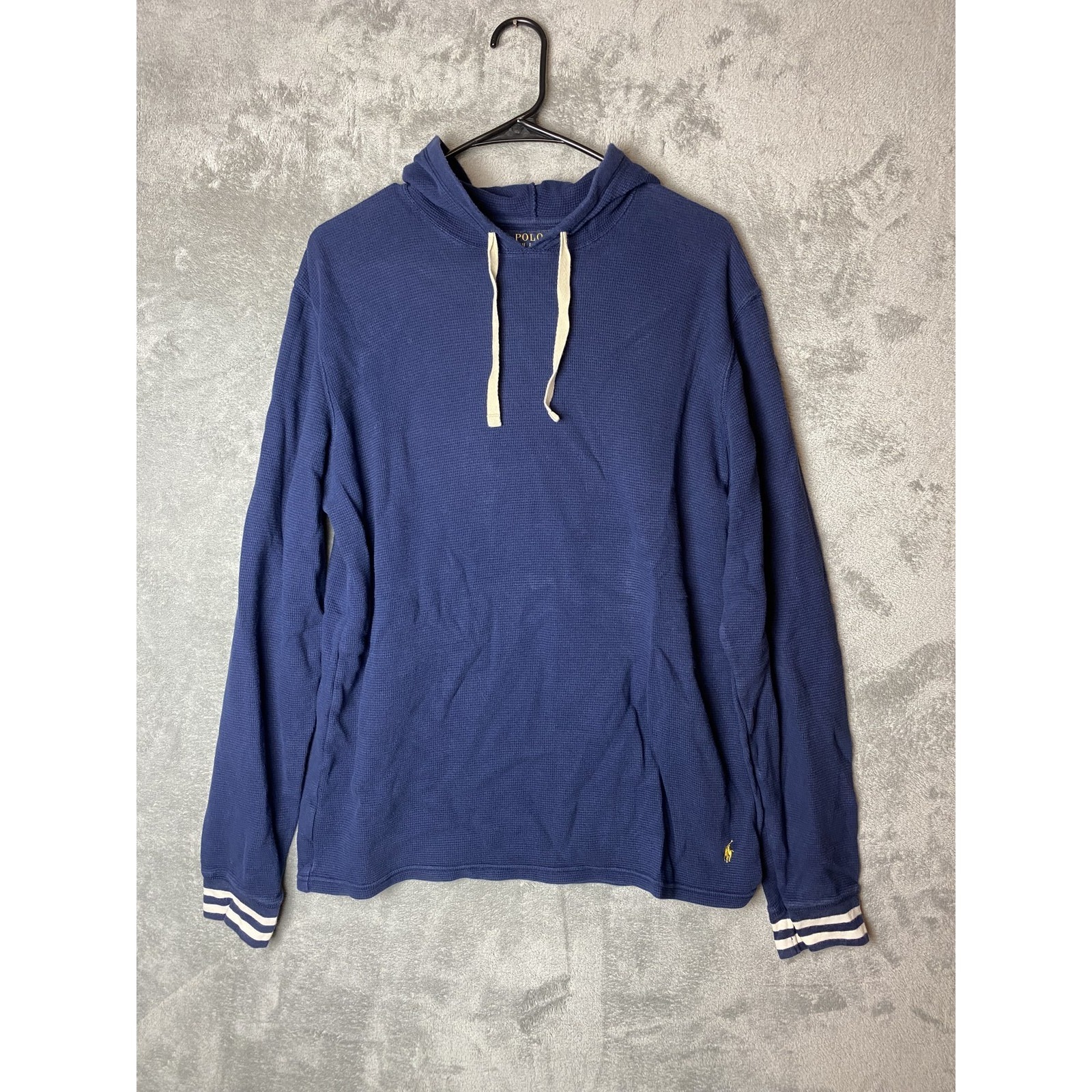 Polo Ralph Lauren Mens M Hoodie Blue Cotton Long Sleeve Casual